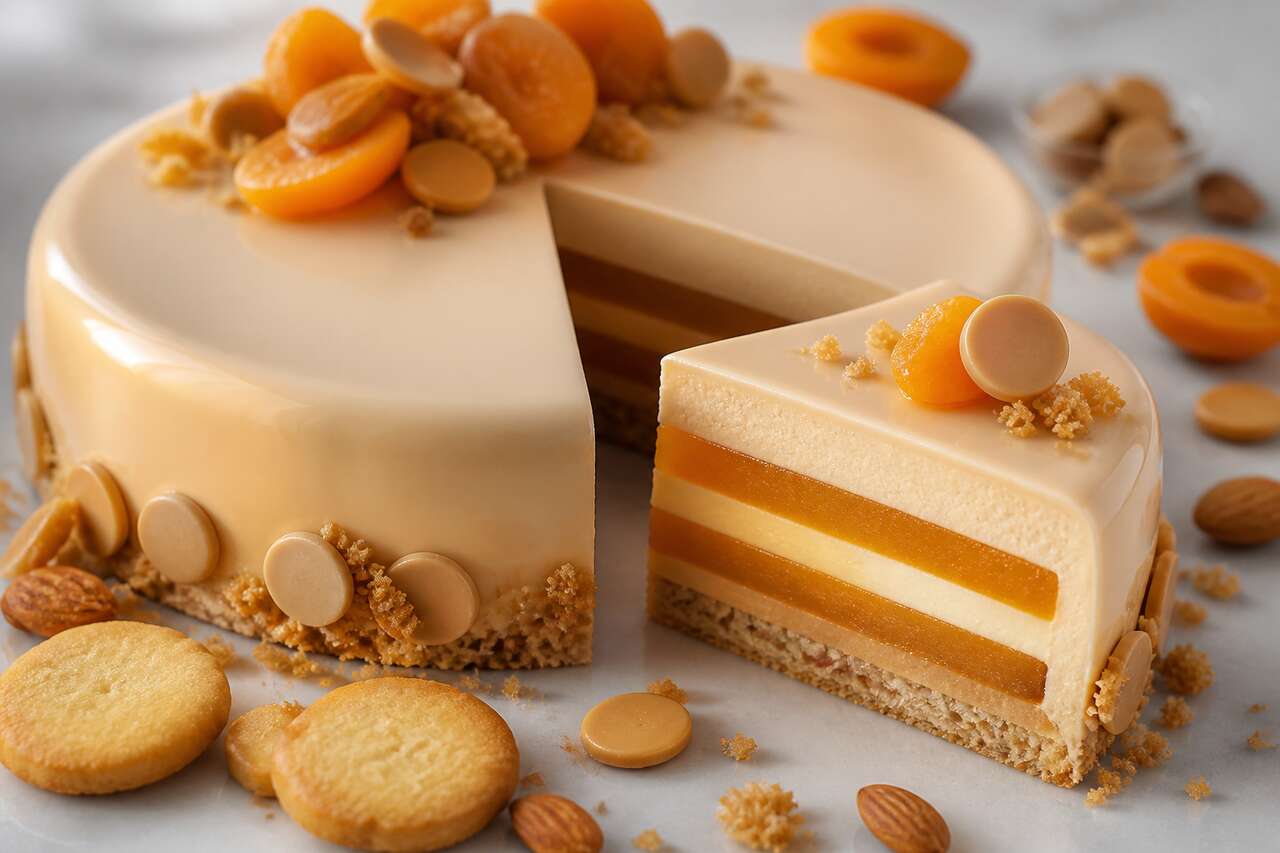 Recette d'entremets abricot et chocolat Dulcey