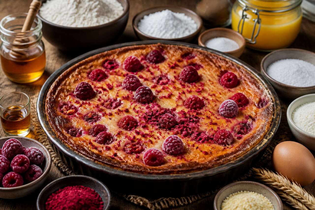 Recette facile : far aux framboises