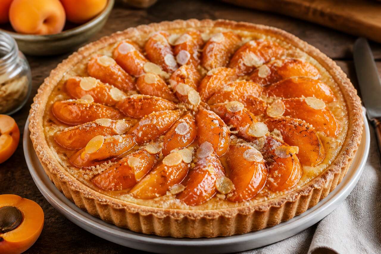 Tarte aux abricots et à la vergeoise : recette gourmande