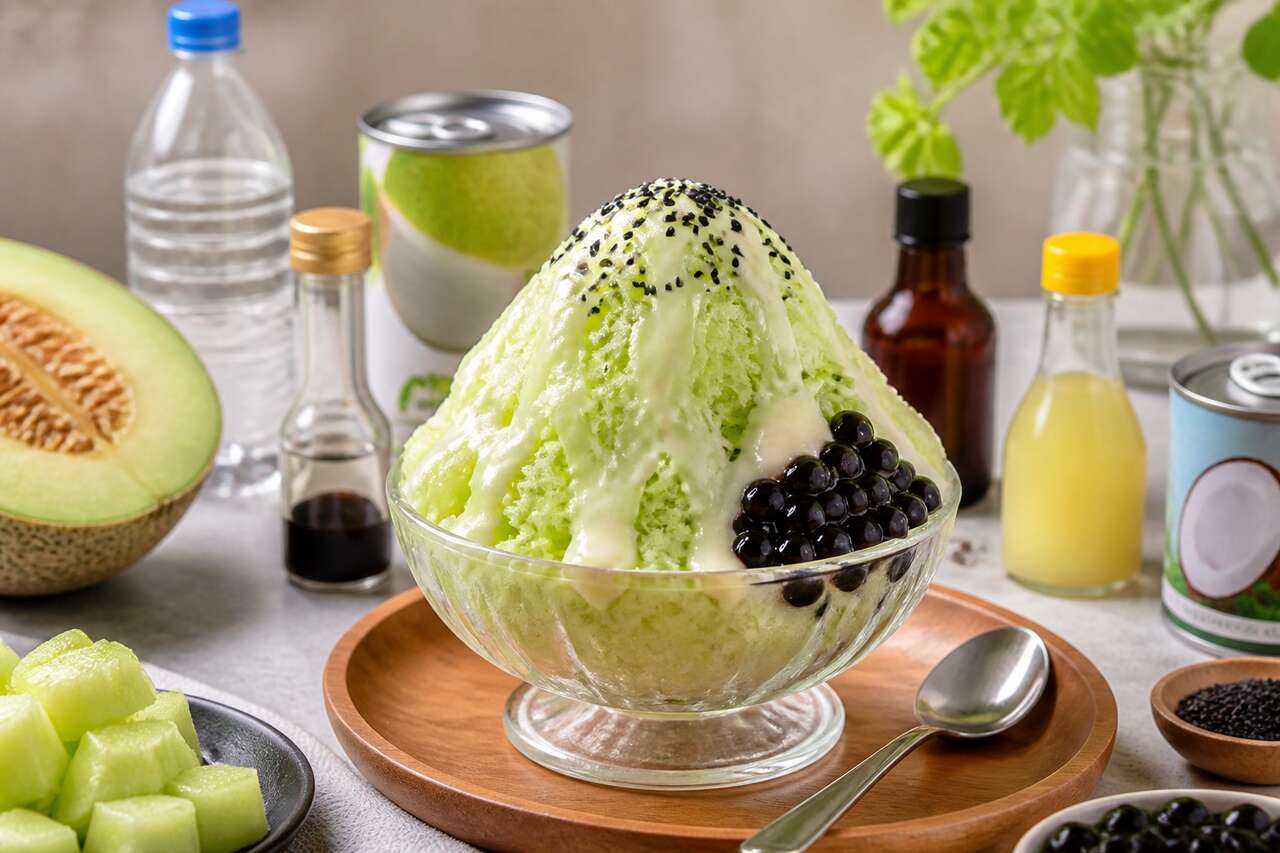 Recette de kakigori au melon