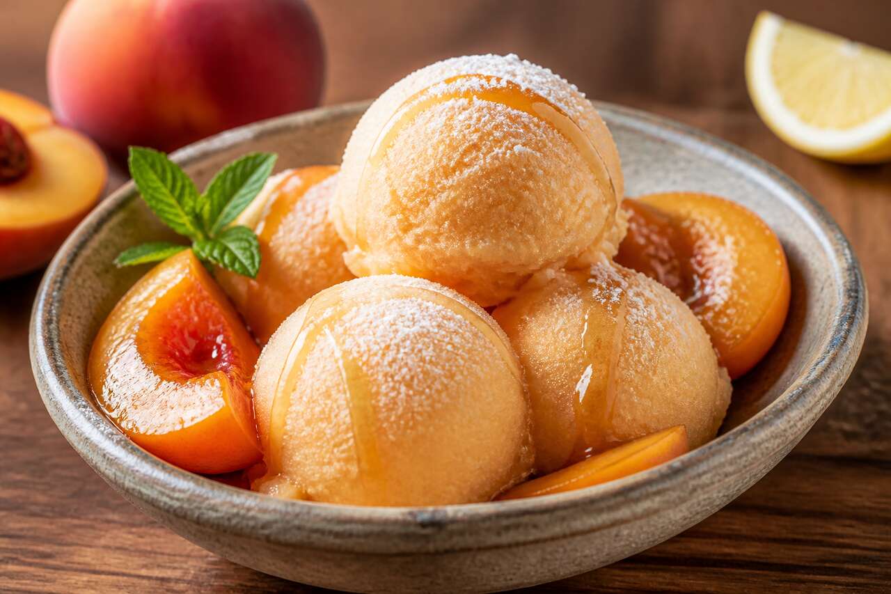 Recette de sorbet à la pêche maison