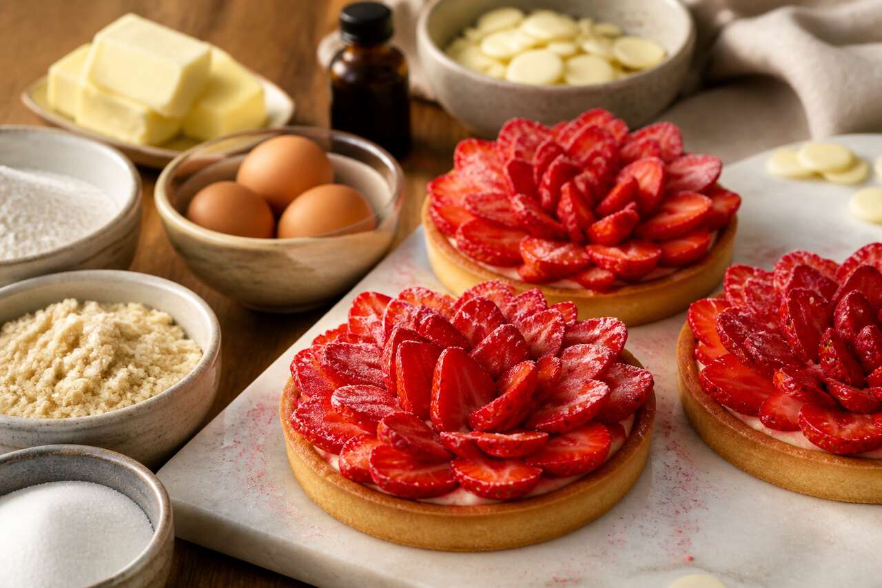 Recette de tartelettes aux fraises