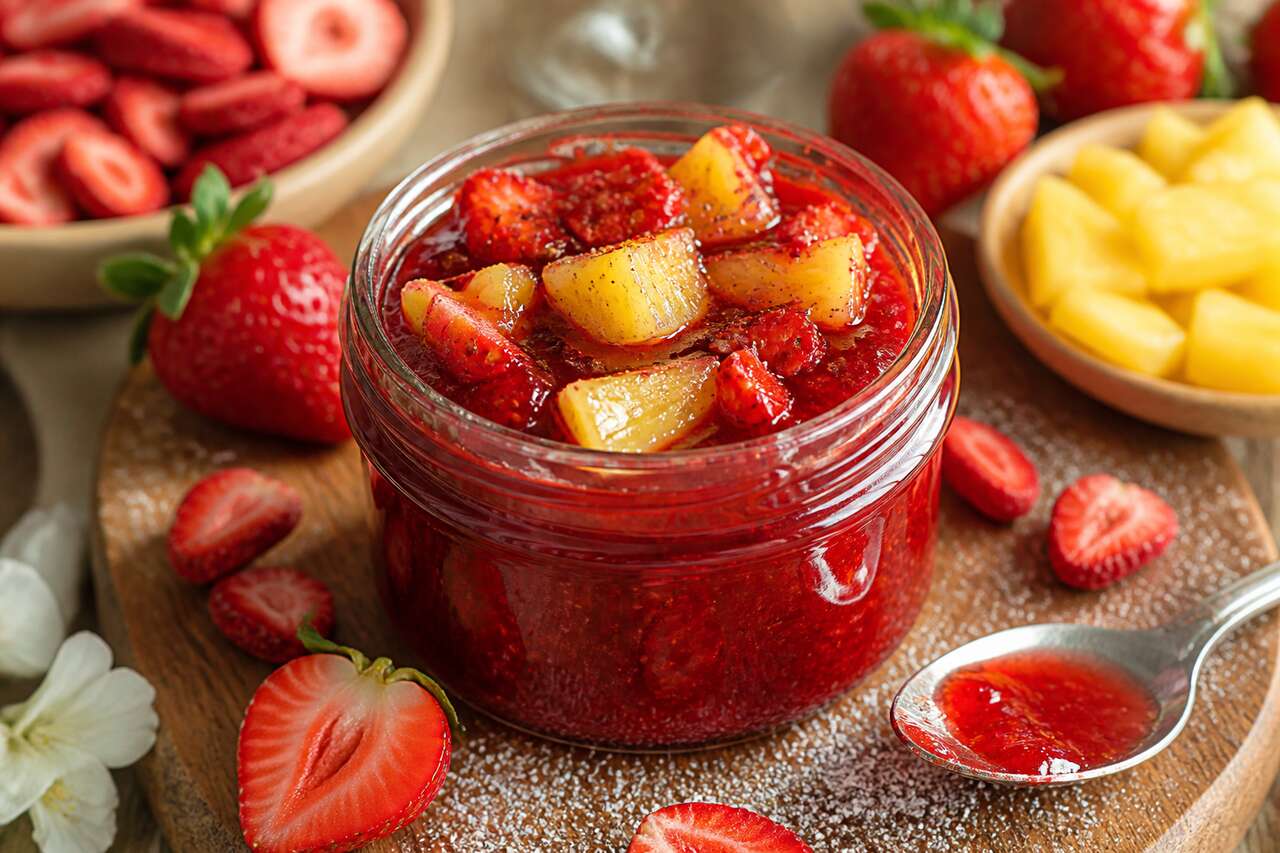 Confiture fraise-ananas maison : recette facile et rapide