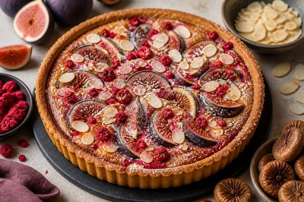Recette de tarte aux figues et framboises