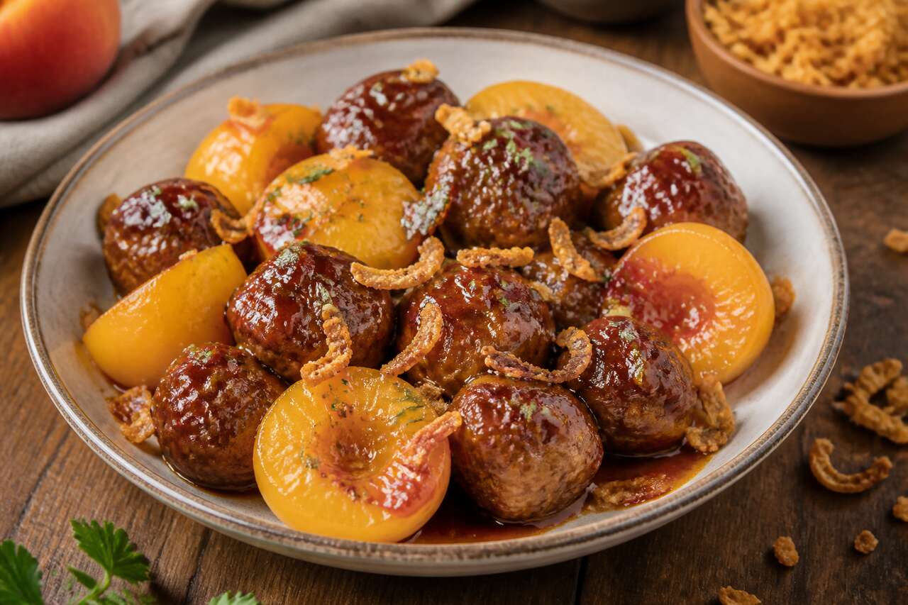 Recette de boulettes aux pêches : un délice sucré-salé