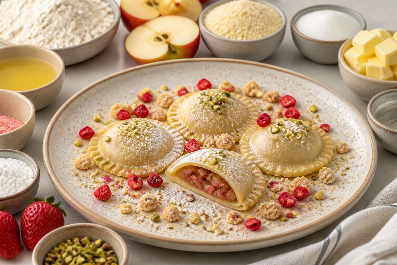 Ravioles pommes-fraises : recette gourmande et originale