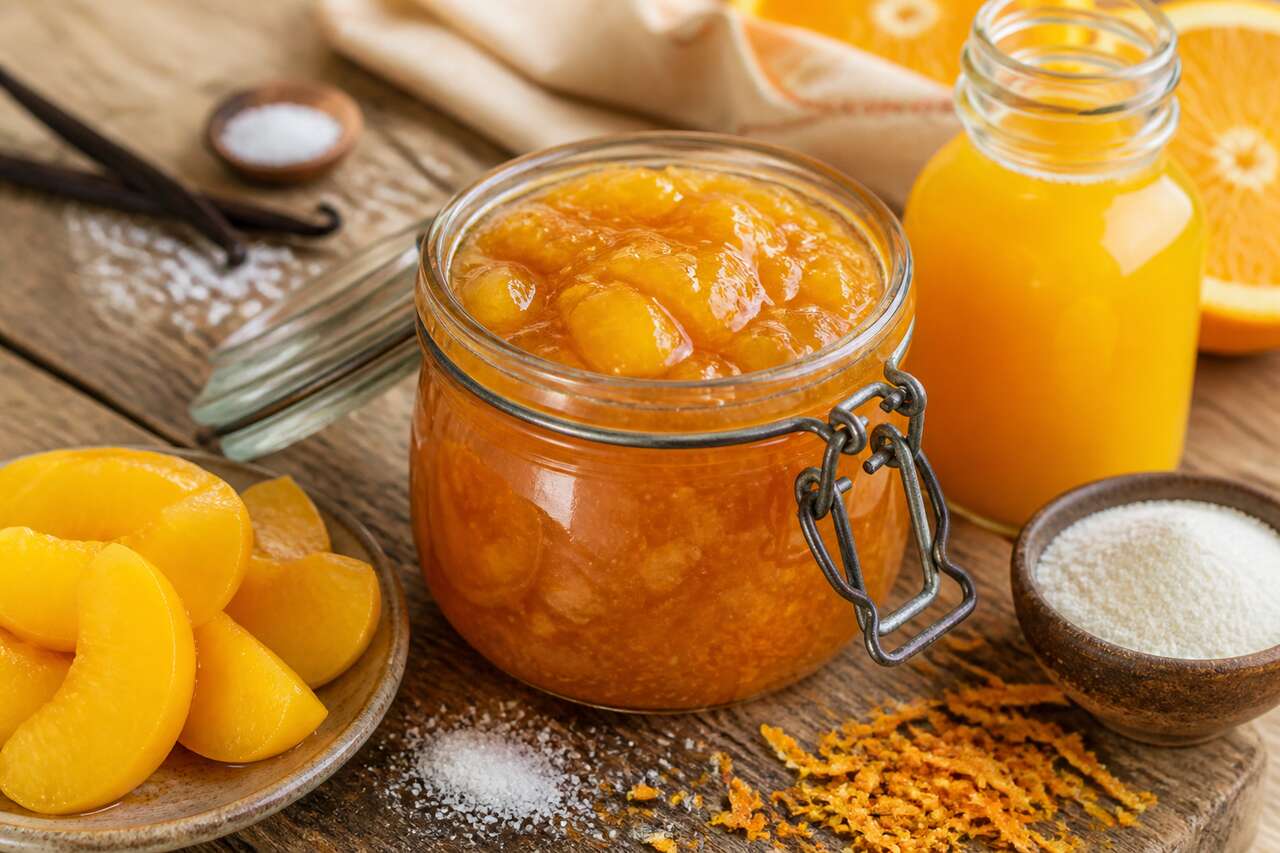 Confiture de pêches aux oranges : recette facile et gourmande