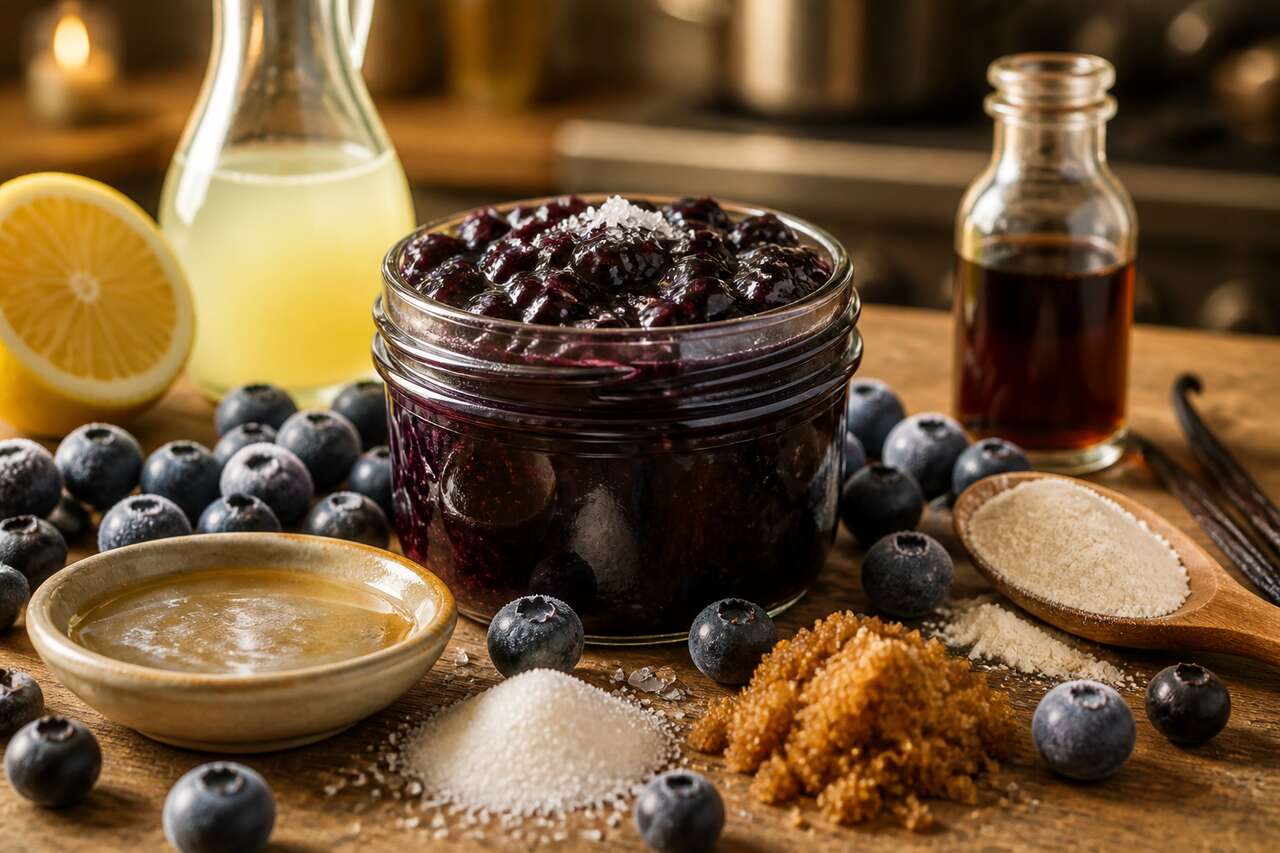 Confiture de myrtilles au caramel : recette gourmande