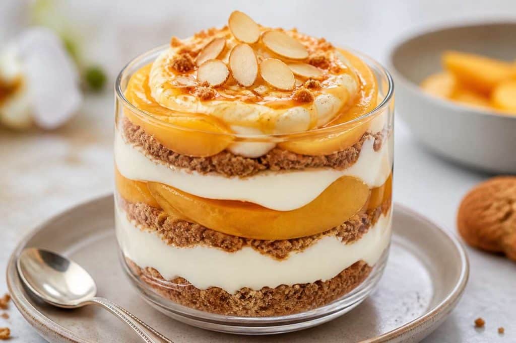 Parfait aux pêches : recette facile et gourmande