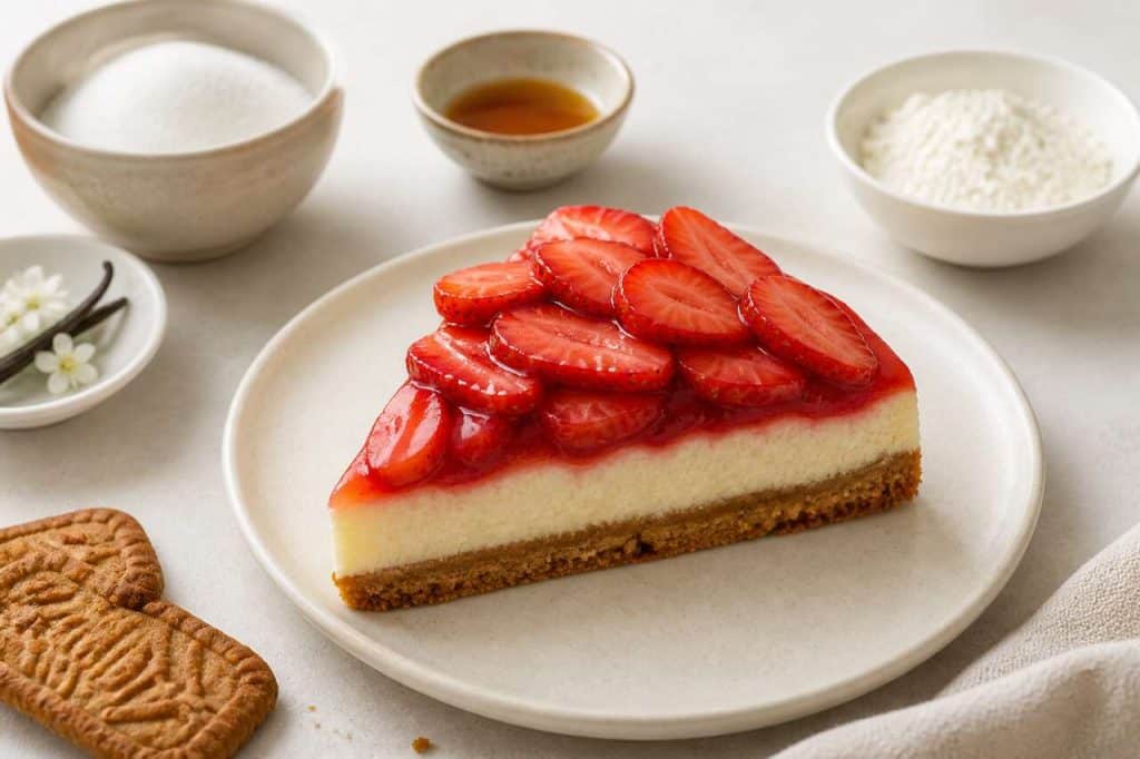 Tarte au fromage blanc et fraises : recette facile et gourmande