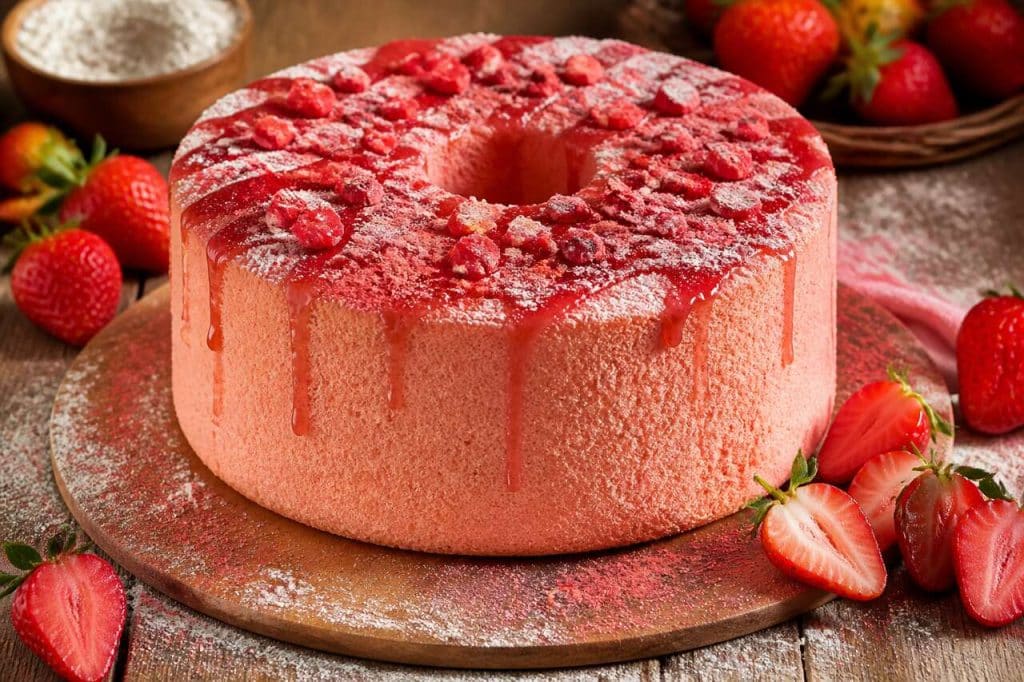 Recette du chiffon cake aux fraises