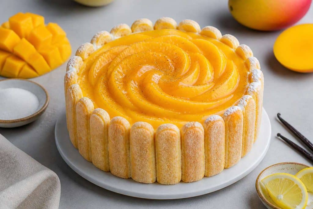 Recette de charlotte vanille mangue