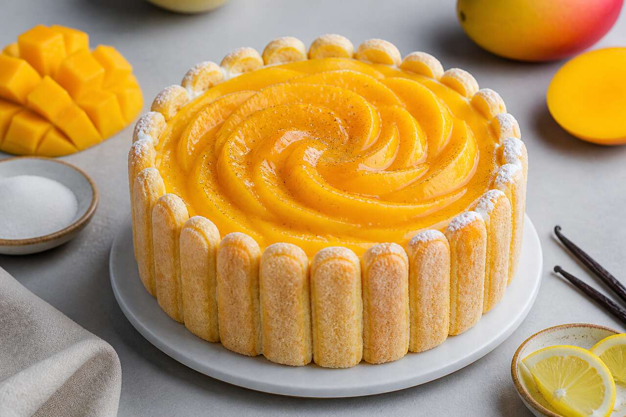 Recette de charlotte vanille mangue