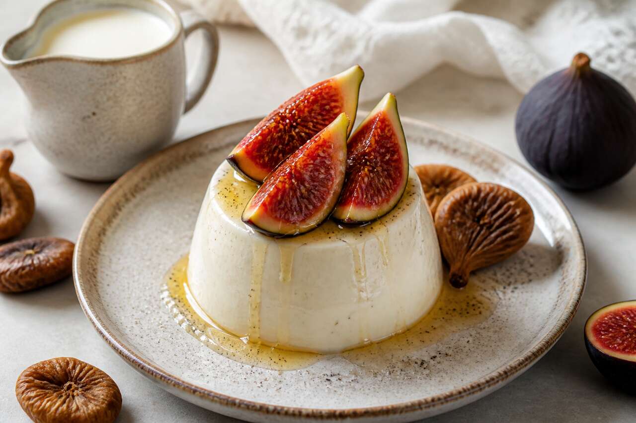 Recette de panna cotta aux figues et à la vanille