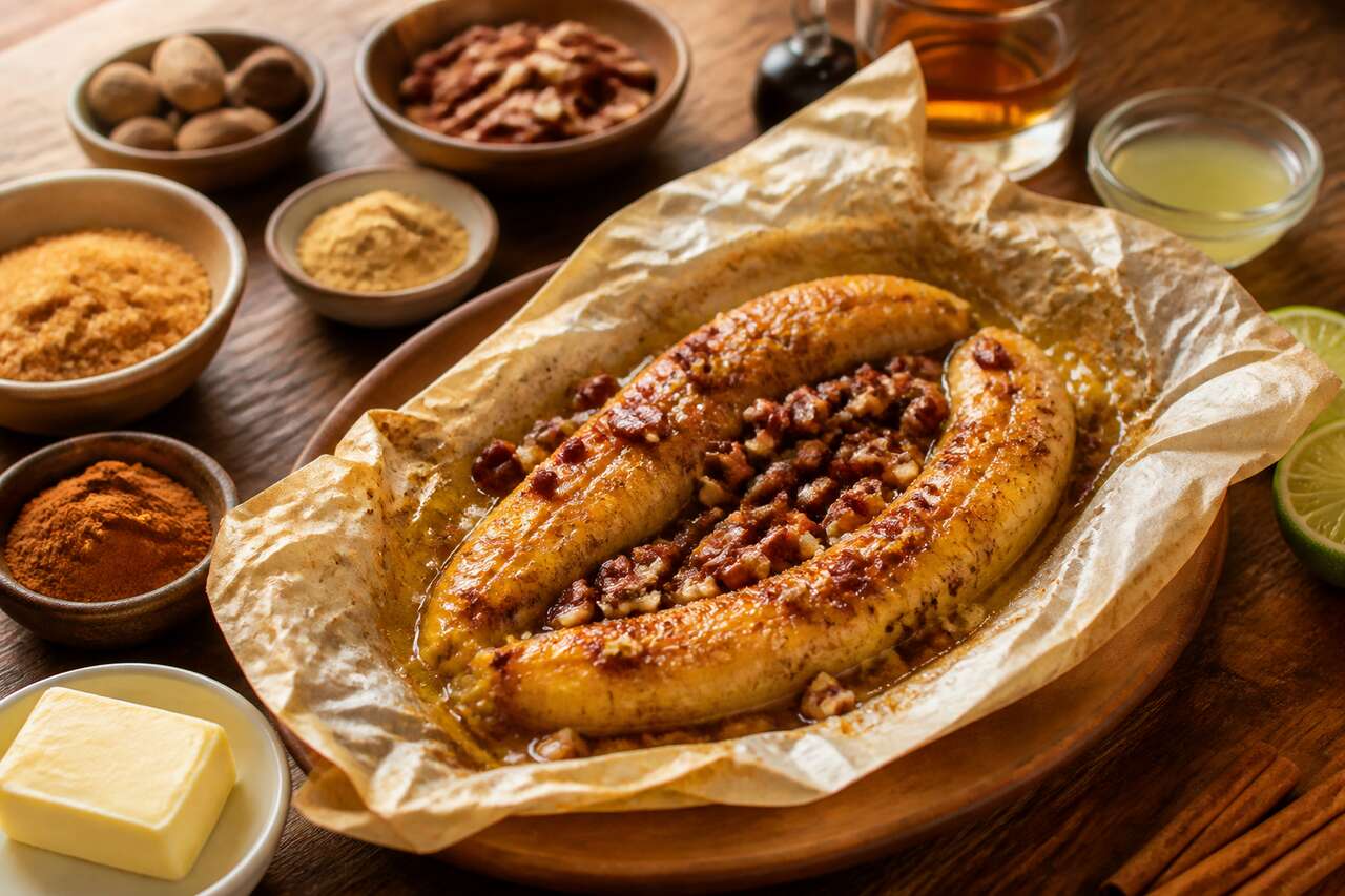 Bananes en papillotes épicées : recette facile et savoureuse