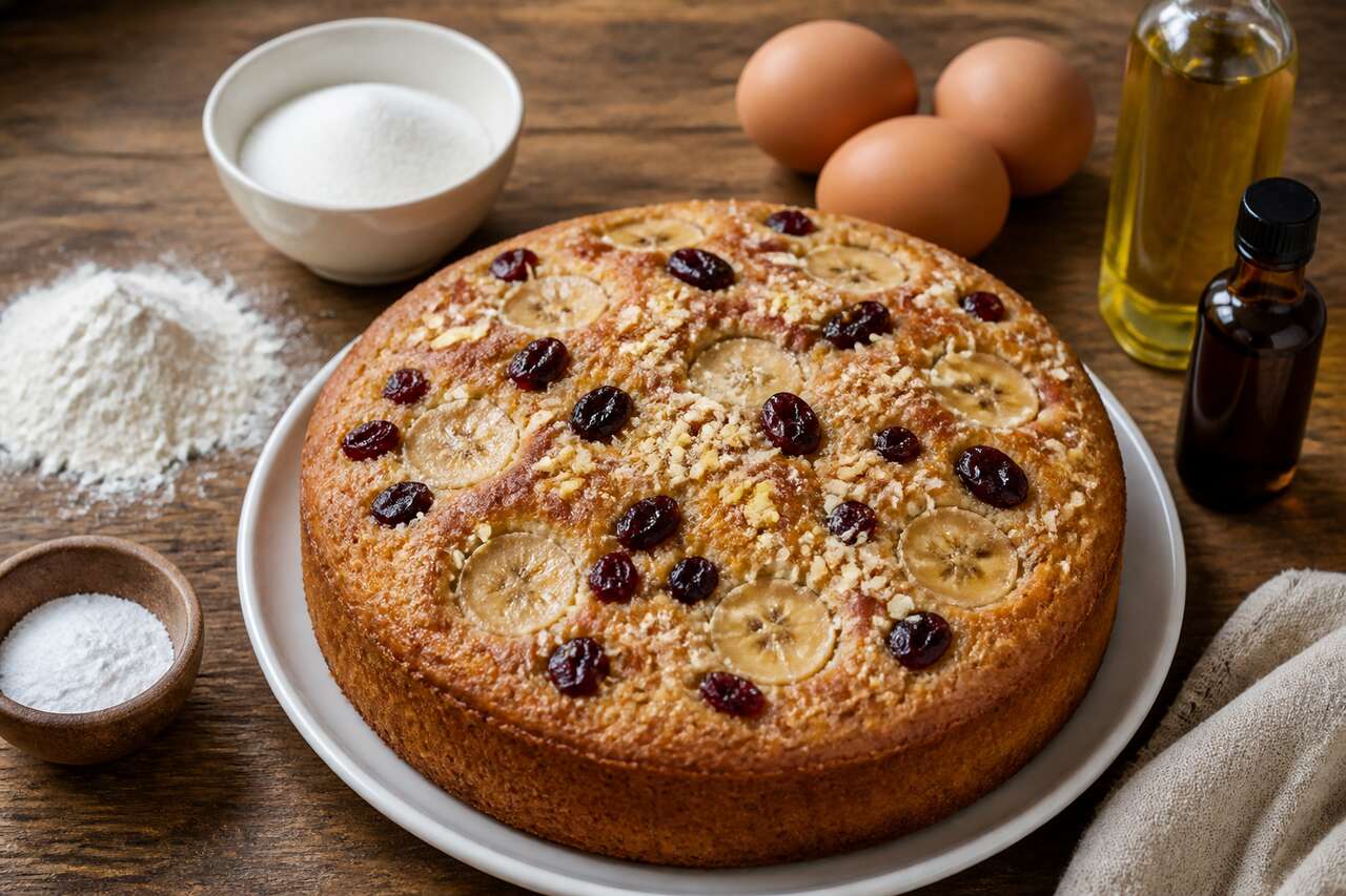 Cake aux airelles et banane : la recette gourmande