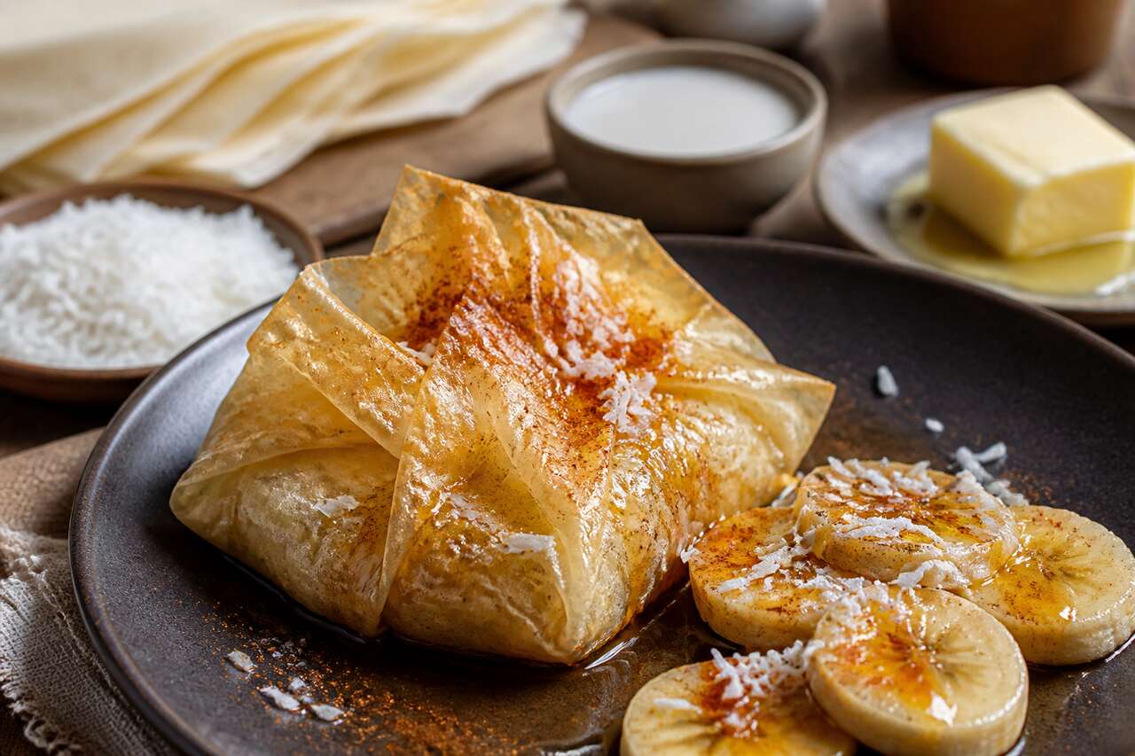 Papillotes croustillantes banane coco : recette facile