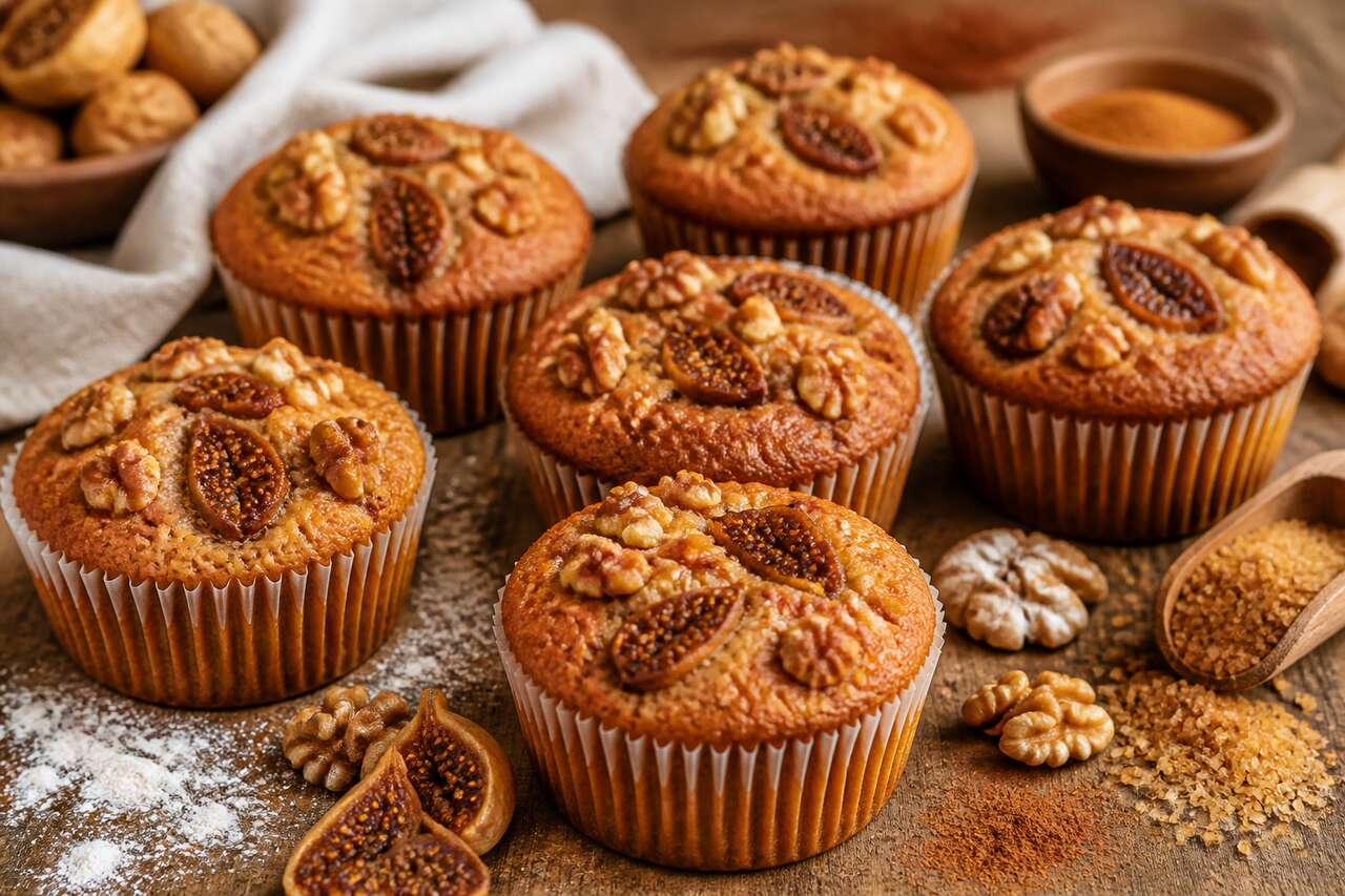 Recette de muffins aux figues et aux noix