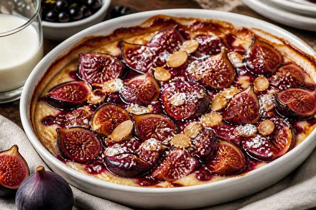 Gratin de figues à la crème de cassis : recette gourmande