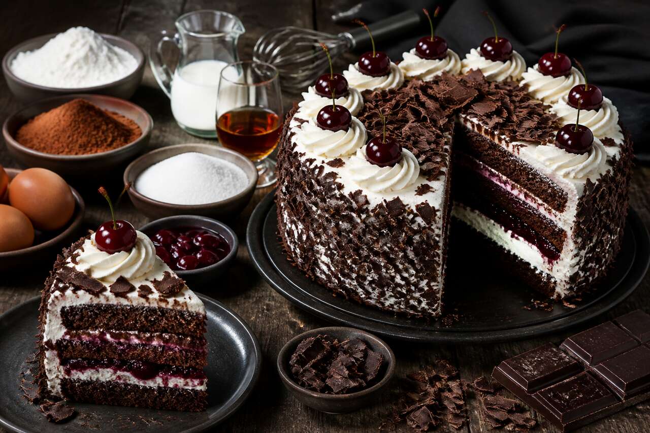 Forêt noire aux cerises : recette gourmande