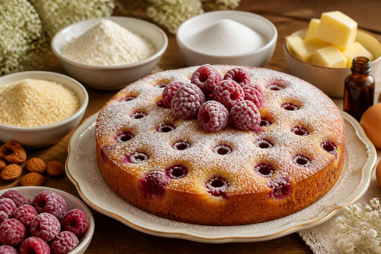 Moelleux aux framboises : recette savoureuse facile
