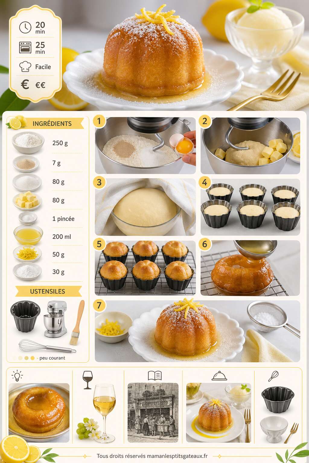 Fiche recette Baba au citron facile : recette rapide et savoureuse