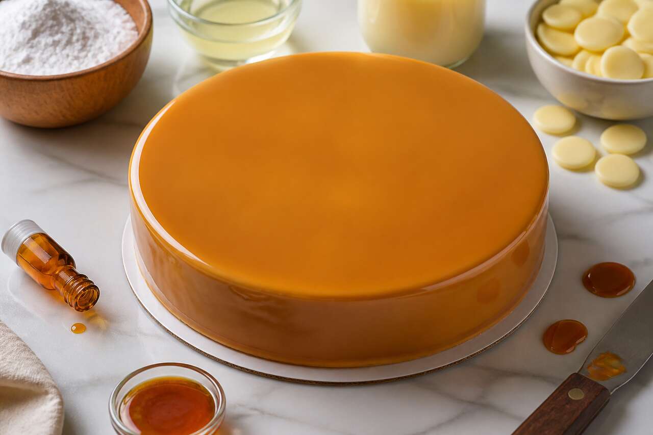 Recette du glaçage miroir au caramel