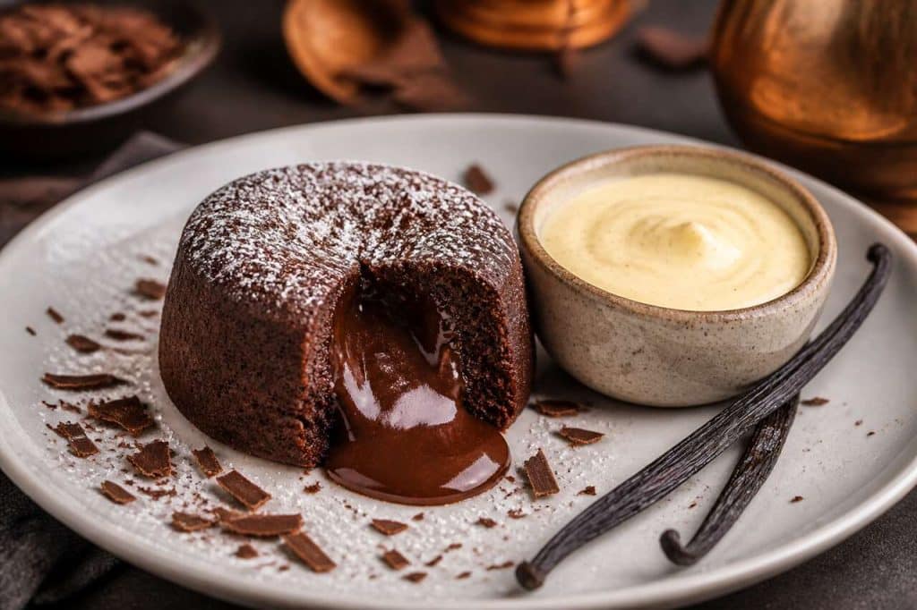 Moelleux au chocolat et crème anglaise : recette gourmande