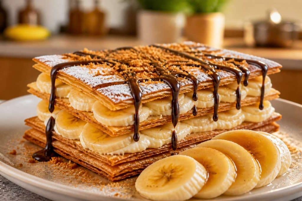 Mille-feuilles de bananes : recette gourmande et facile