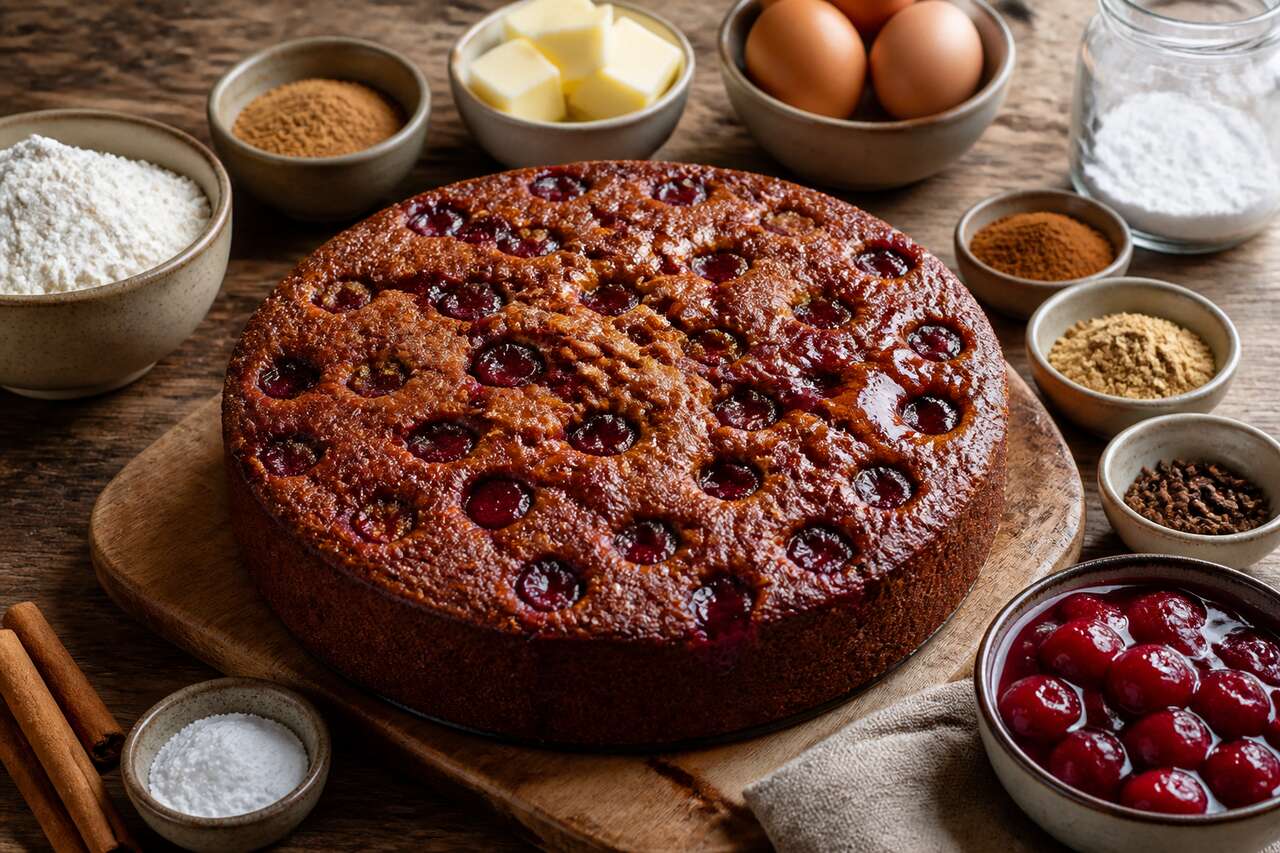 Gâteau épicé aux cerises : recette savoureuse