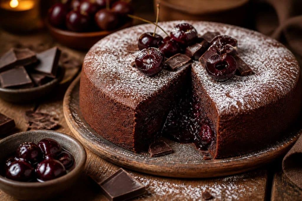 Gâteau cerise choco : une douceur irrésistible
