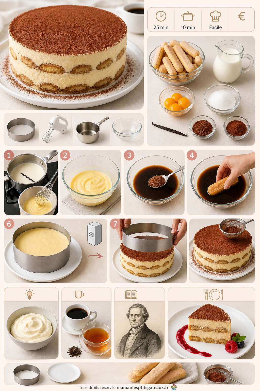 Fiche recette G&acirc;teau aux boudoirs et cr&egrave;me anglaise : recette facile et savoureuse