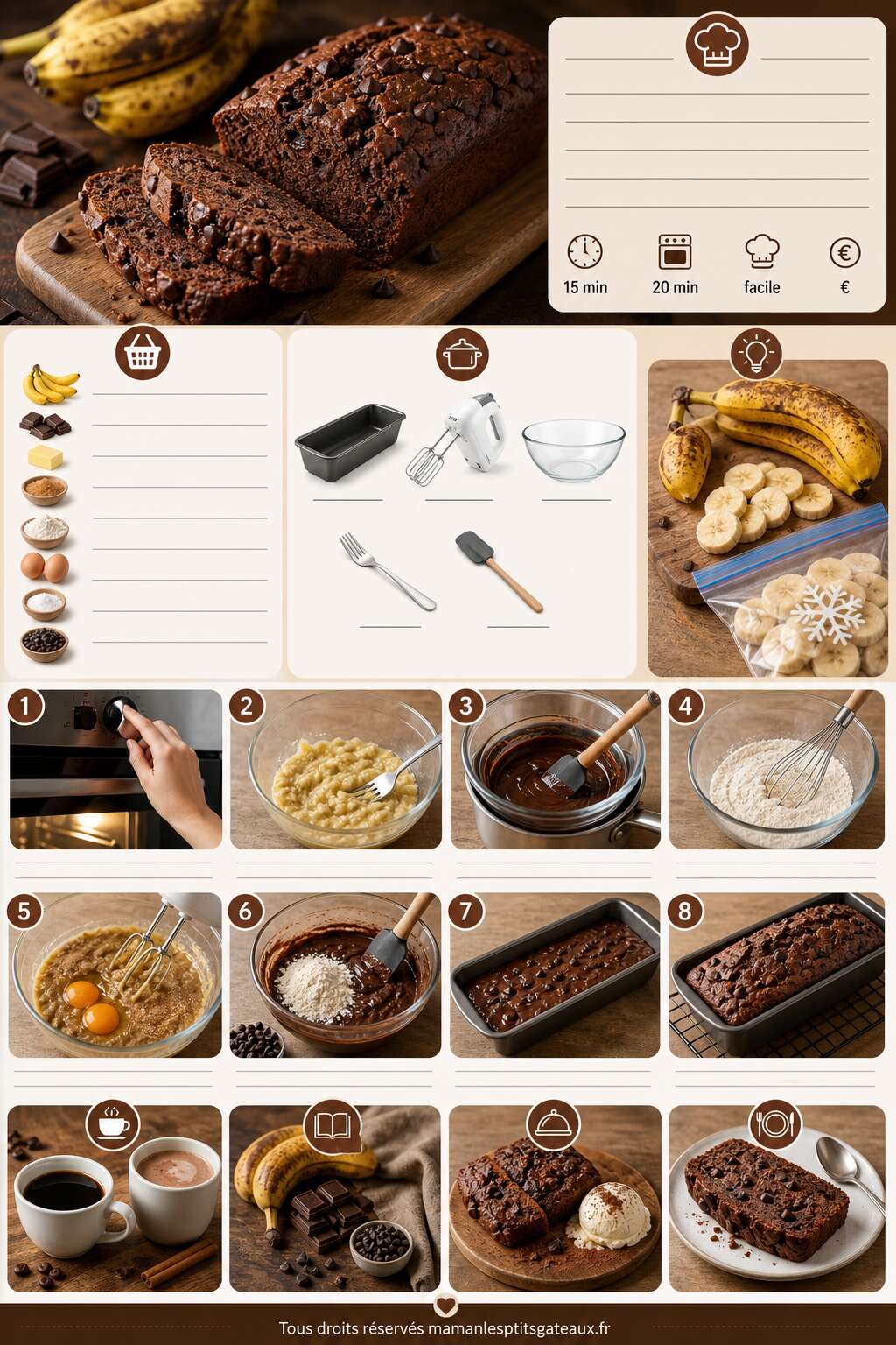 Fiche recette Bananes tr&egrave;s m&ucirc;res au chocolat : une douceur irr&eacute;sistible