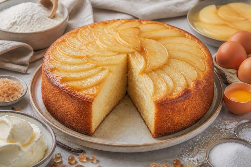 Recette du gâteau aux pommes et mascarpone