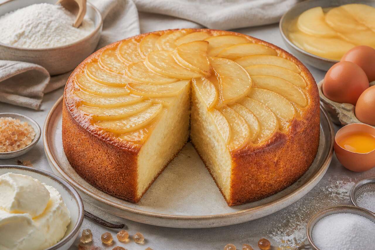 Recette du gâteau aux pommes et mascarpone