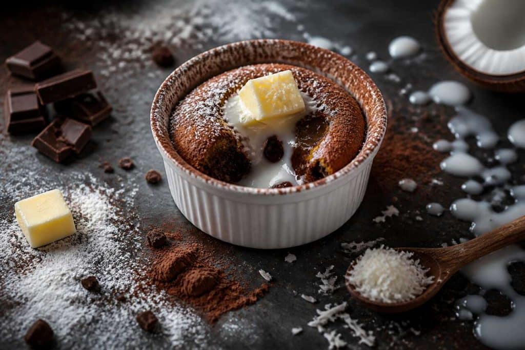 Gâteau volcan à la noix de coco : recette gourmande