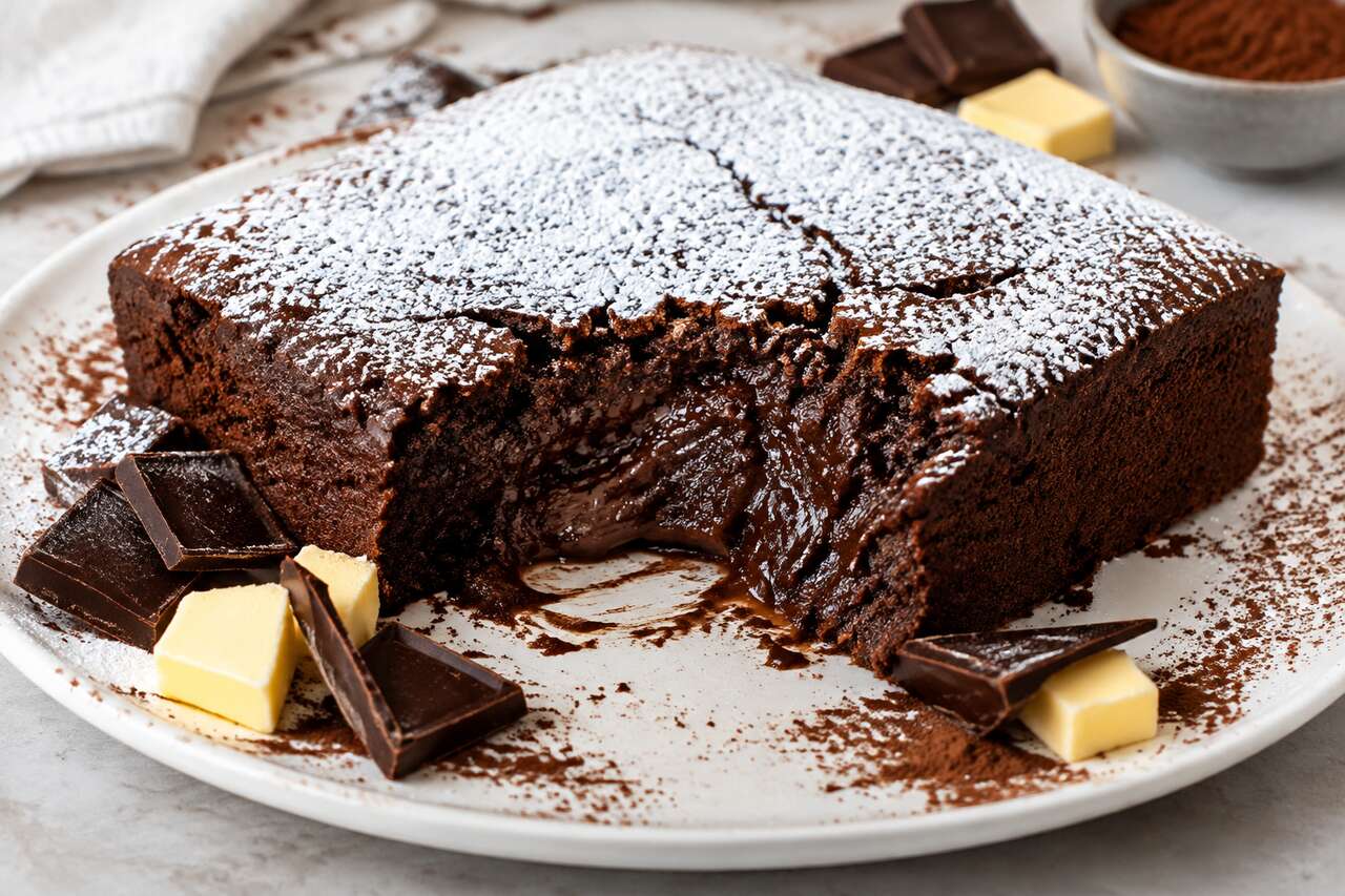 Pavé au chocolat : recette gourmande avec glaçage sucre glace