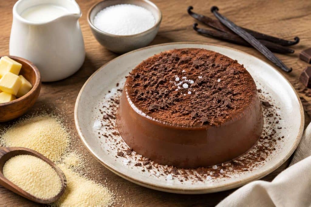 Pudding semoule au chocolat : recette gourmande