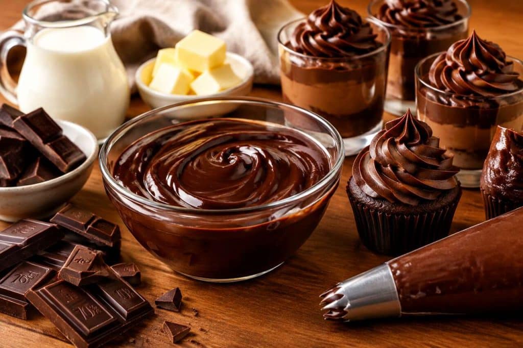 Recette de ganache et ganache montée au chocolat