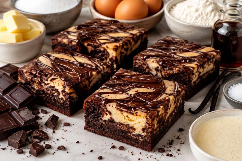 Brownies chocolat-vanille : recette gourmande