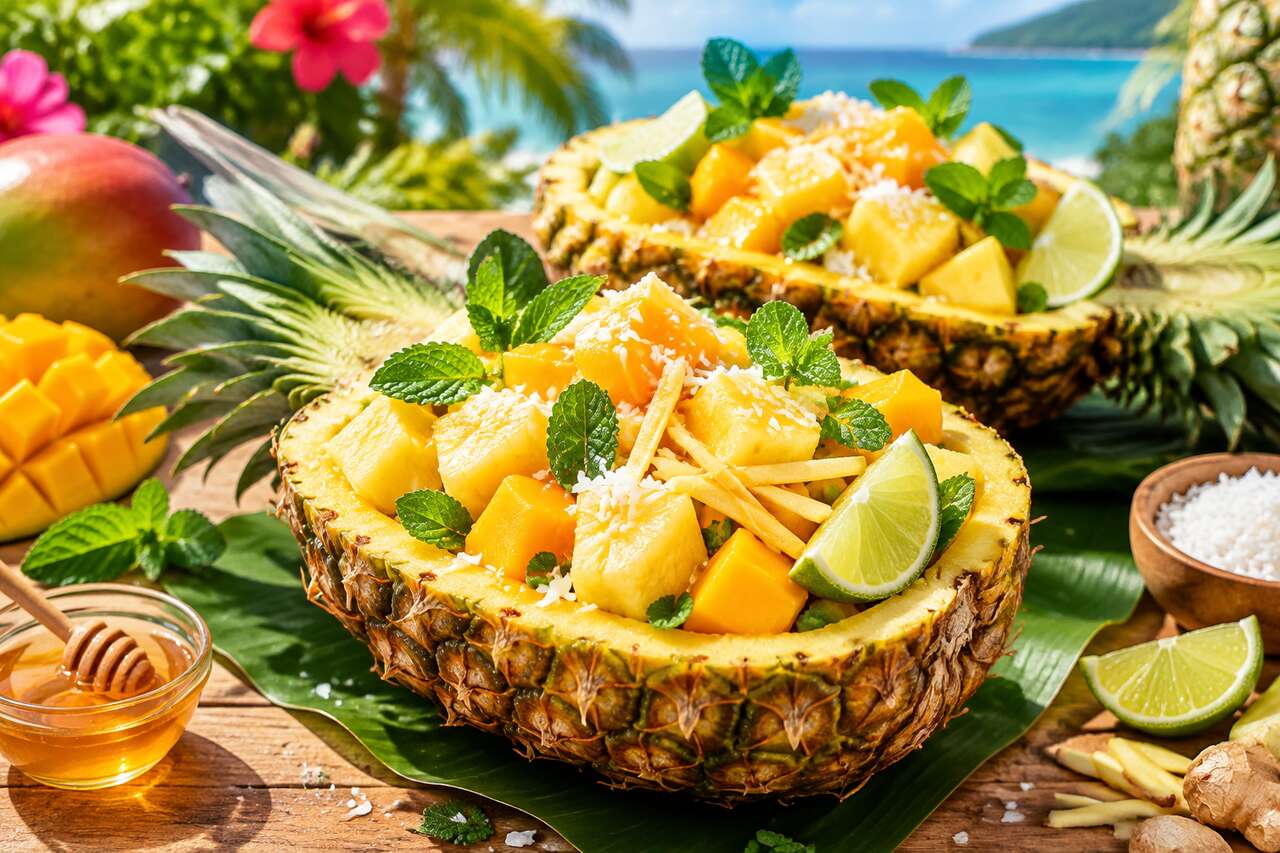 Salade de mangue et ananas : recette exotique et rafraîchissante