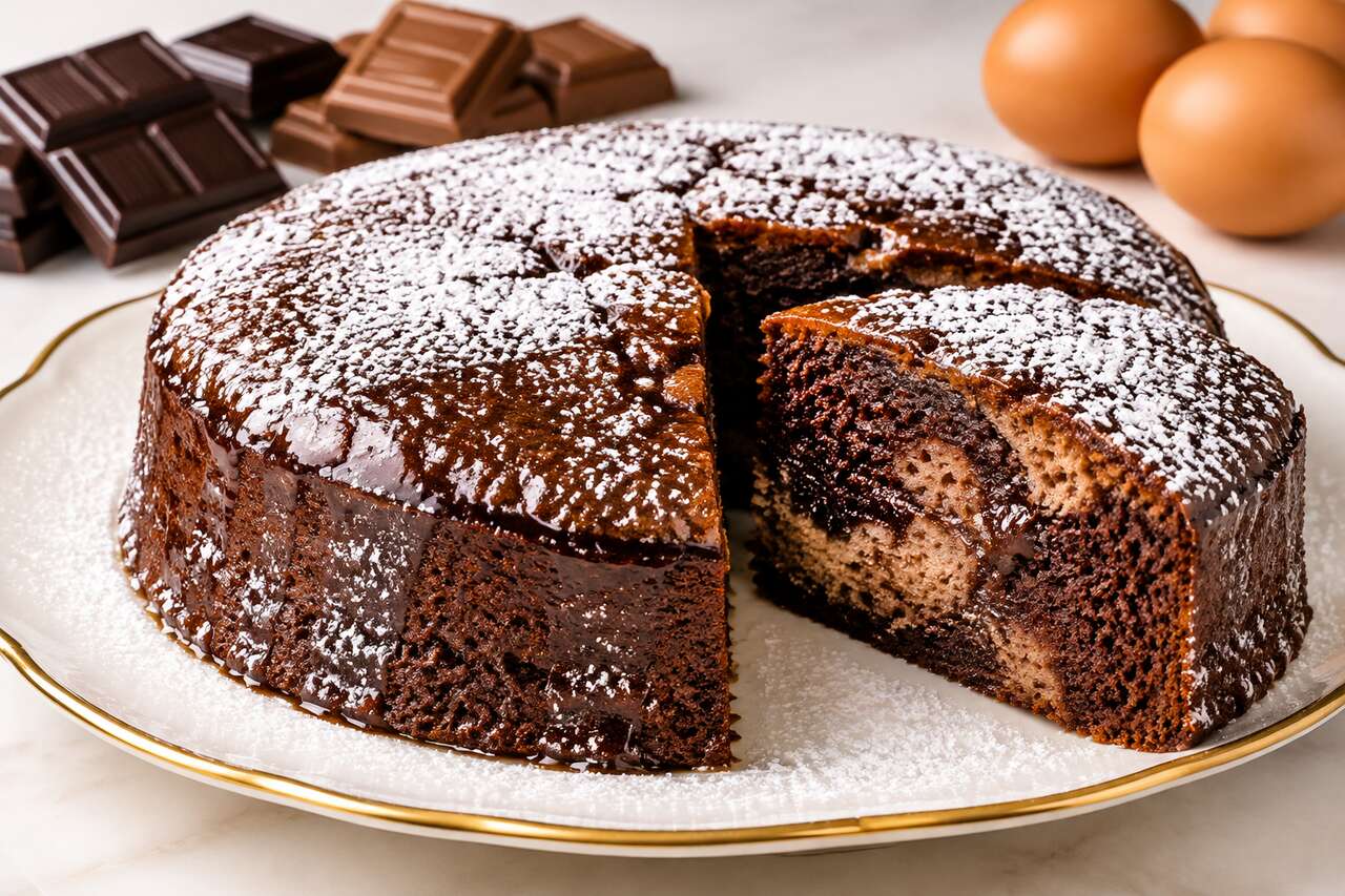 Gâteau moelleux aux deux chocolats : recette gourmande
