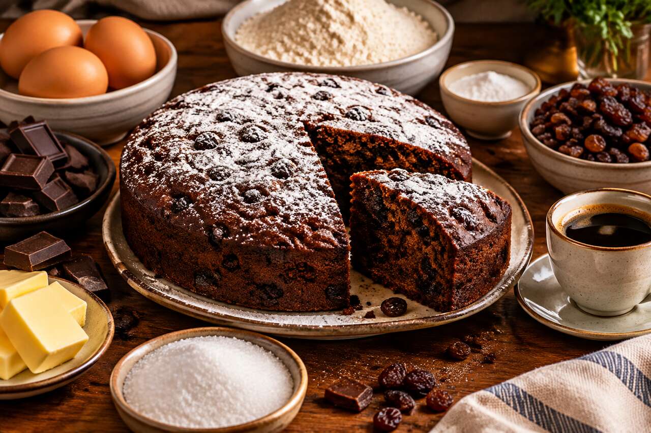 Gâteau au chocolat, raisins secs et café : la recette gourmande