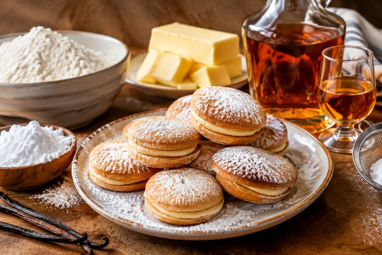 Biscuits à la crème au rhum : recette gourmande