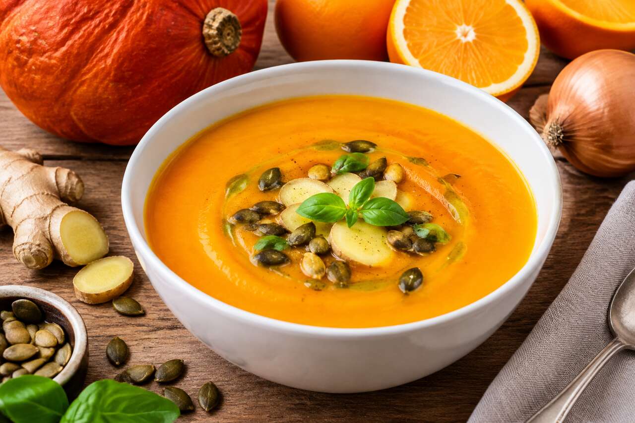 Crème de potimarron à l'orange : recette gourmande