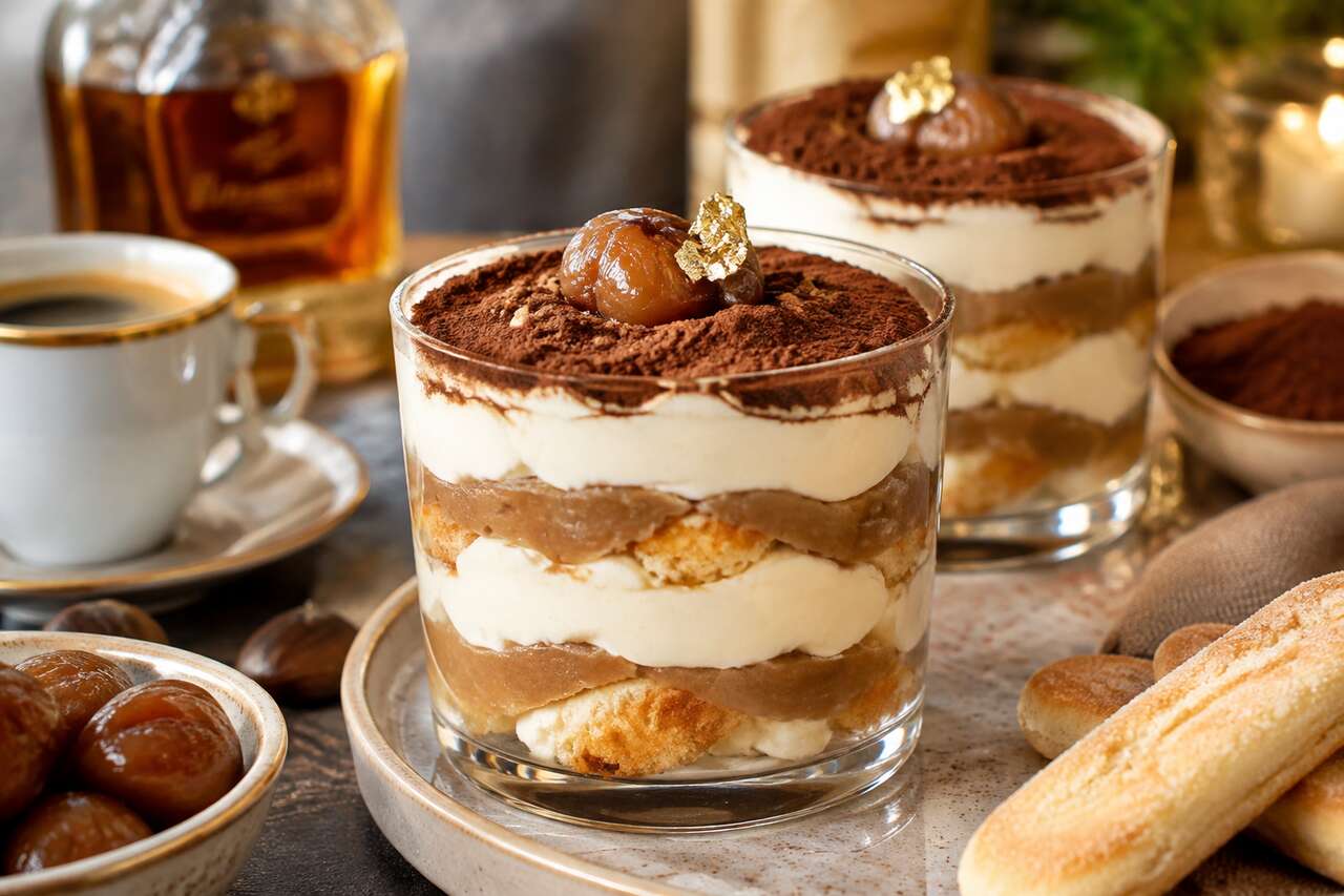 Tiramisu à la purée de marrons : recette gourmande