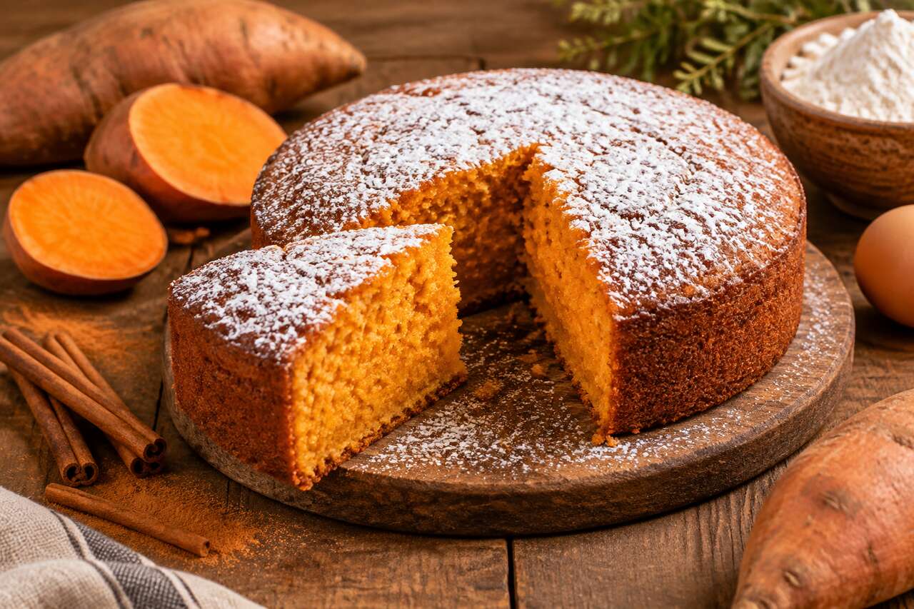Gâteau de patates douces moelleux et délicieux