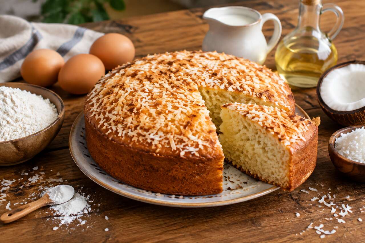 Cake express à la noix de coco : recette rapide et savoureuse