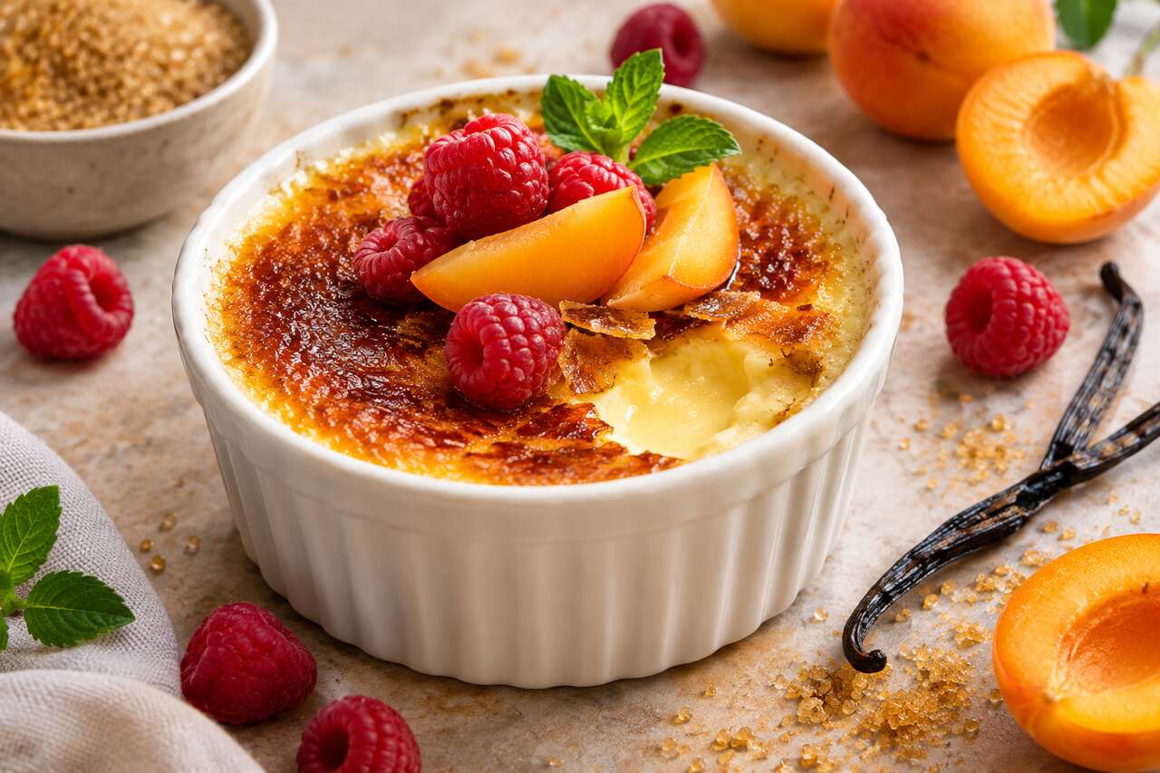 Crème brûlée aux fruits : recette gourmande