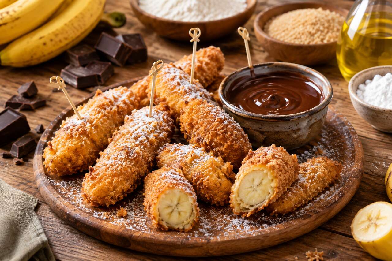 Recette de fingers banane chocolat croustillants et gourmands